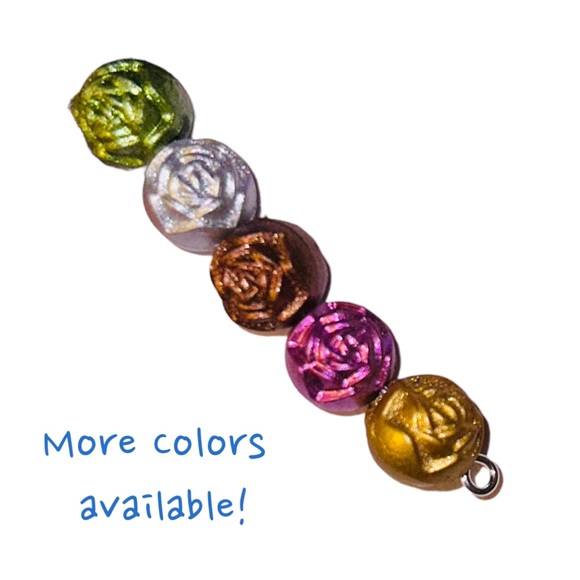 Hand Crafted Earrings Dragonfly Rose Dangle Silver Blue Pierced Long - Picture 6 of 7